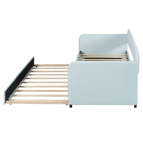 Bellemave® Twin Size Upholstered Daybed with Trundle Bed - Bellemave