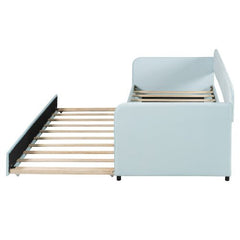 Bellemave® Twin Size Upholstered Daybed with Trundle Bed - Bellemave