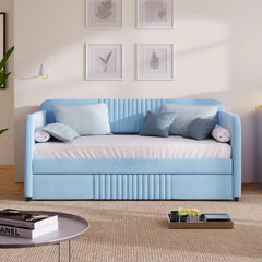 Bellemave® Twin Size Upholstered Daybed with Trundle Bed - Bellemave