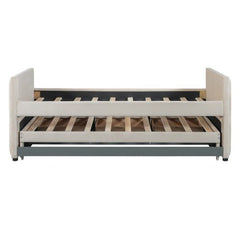 Bellemave® Twin Size Upholstered Daybed with Twin Size Trundle and Drawers - Bellemave