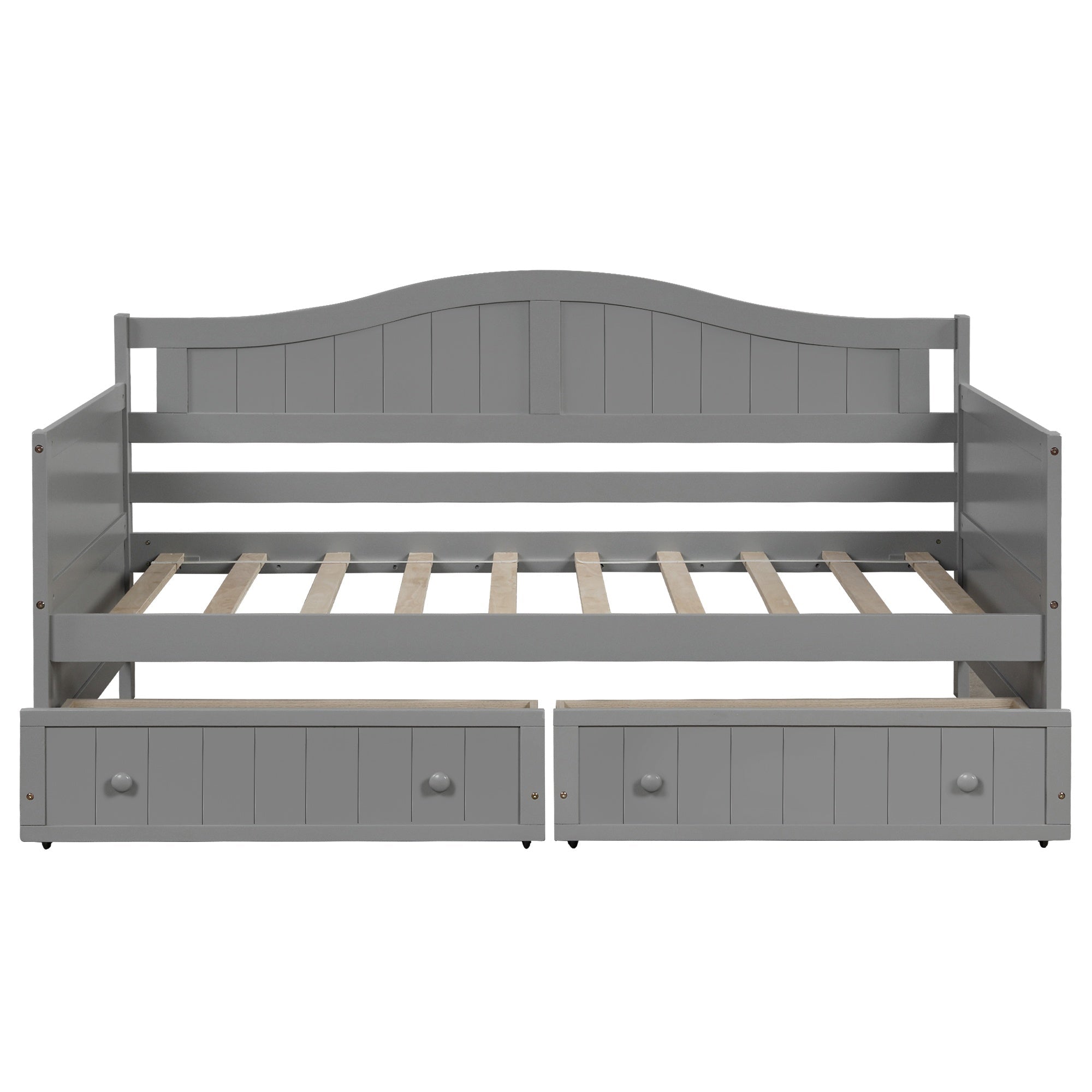Bellemave® Twin Size Upholstery Daybed with 2 Drawers & Storage, Modern Sofa Bed with Wooden Slats, No Box Spring Required, for Living Room, Bedroom - Bellemave