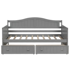 Bellemave® Twin Size Upholstery Daybed with 2 Drawers & Storage, Modern Sofa Bed with Wooden Slats, No Box Spring Required, for Living Room, Bedroom - Bellemave