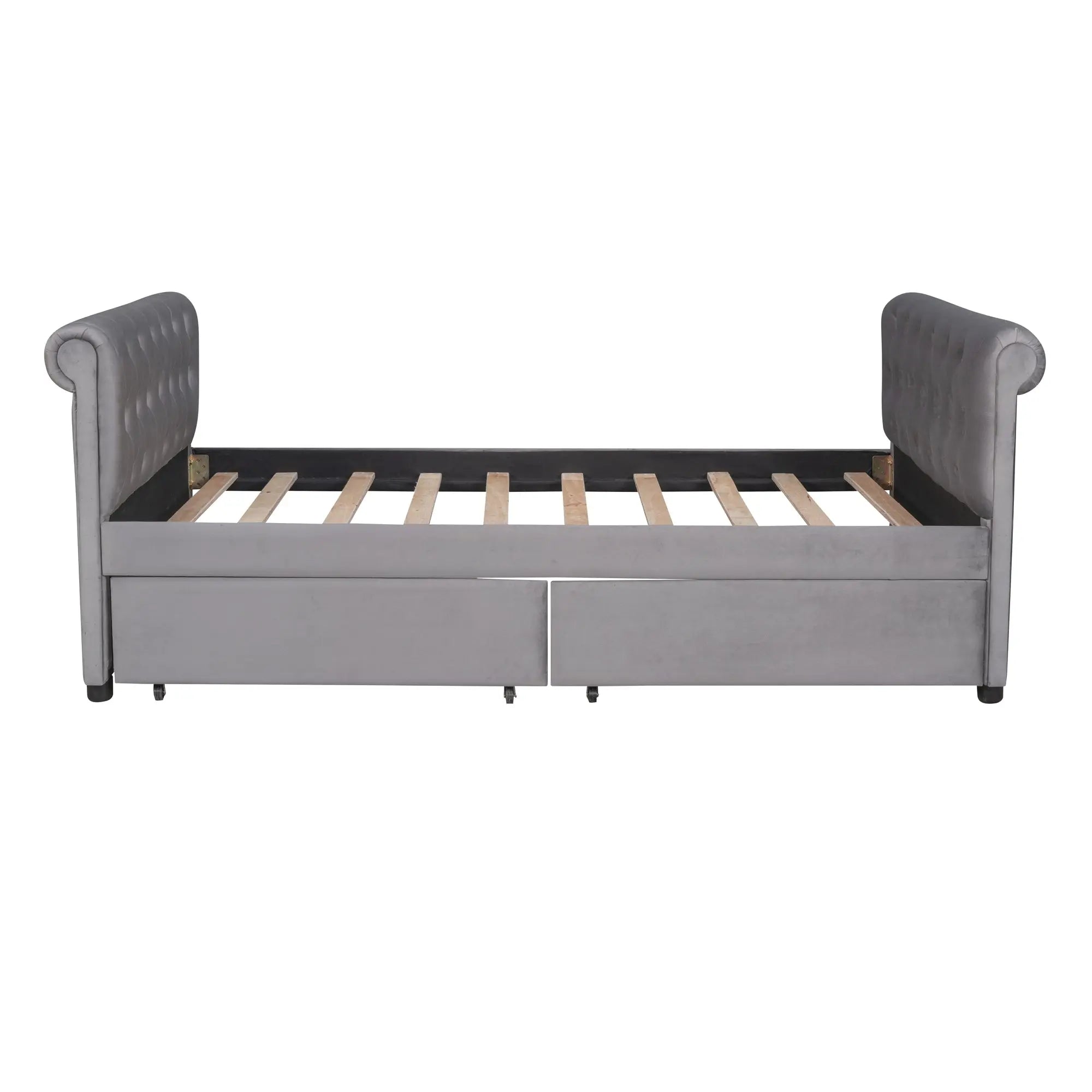 Bellemave® Twin Size Velvet Upholstered Daybed with Drawers - Bellemave