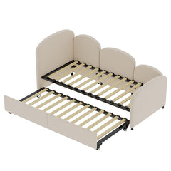 Bellemave® Twin Size Velvet Upholstered Daybed with Storage Drawers - Bellemave