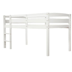 Bellemave® Twin Size Wood Low Loft Bed with Ladder - Bellemave