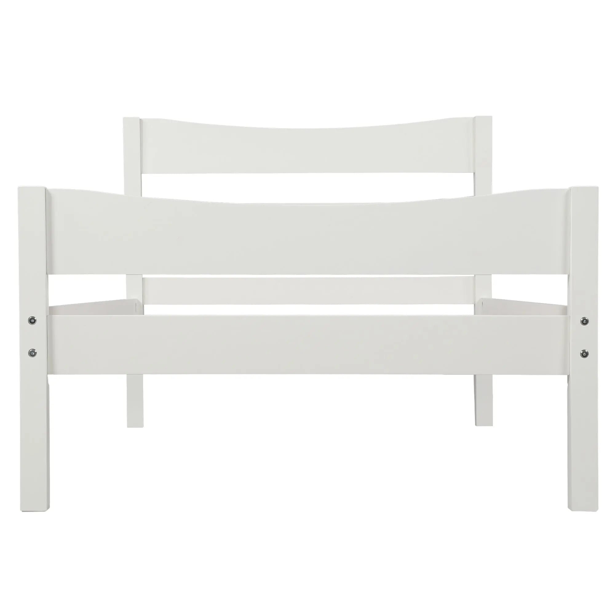 Bellemave® Twin Size Wood Platform Bed with Headboard - Bellemave