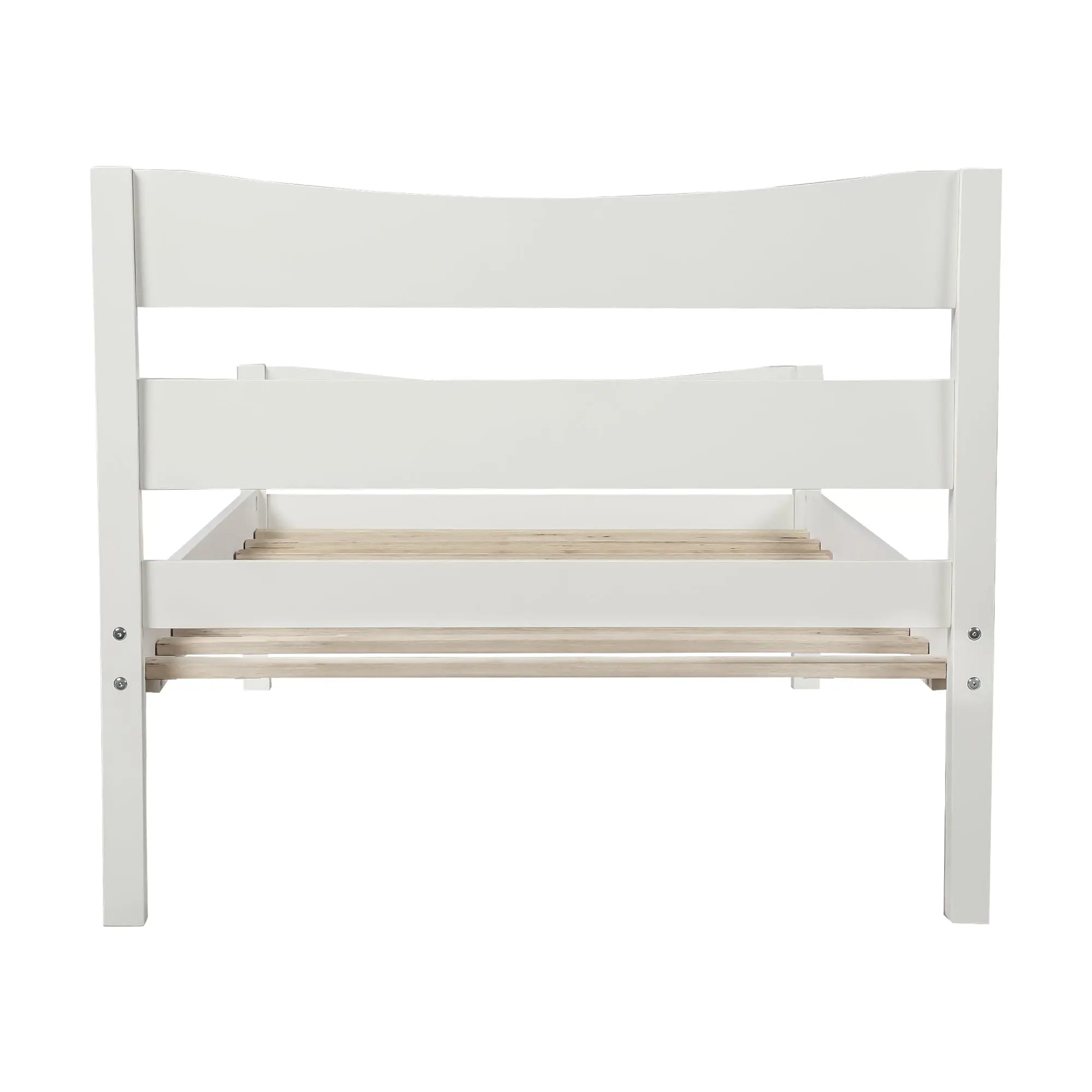 Bellemave® Twin Size Wood Platform Bed with Headboard - Bellemave