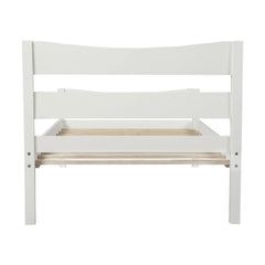 Bellemave® Twin Size Wood Platform Bed with Headboard - Bellemave