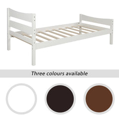 Bellemave® Twin Size Wood Platform Bed with Headboard - Bellemave
