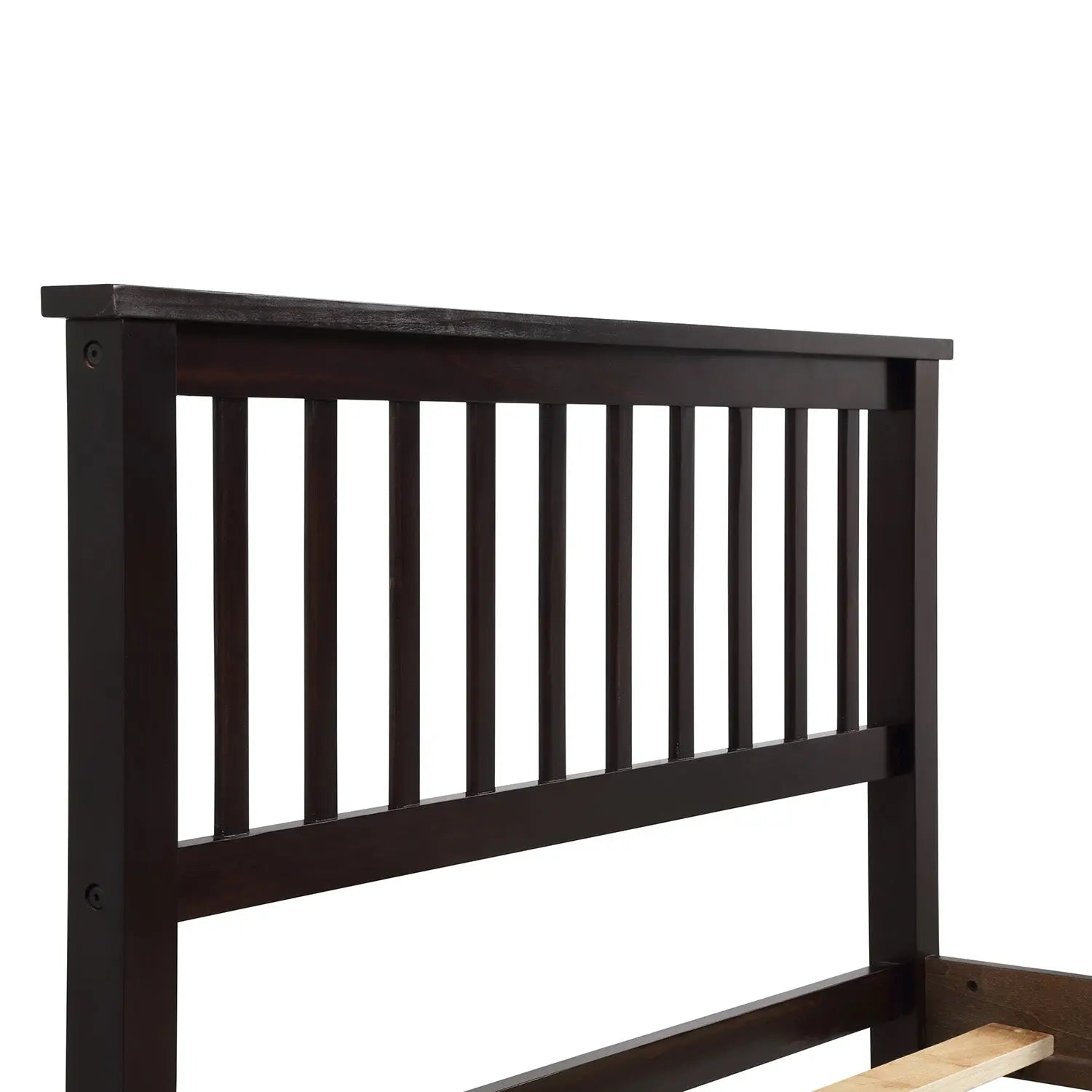 Bellemave® Twin Size Wood Platform Bed with Headboard and Footboard - Bellemave