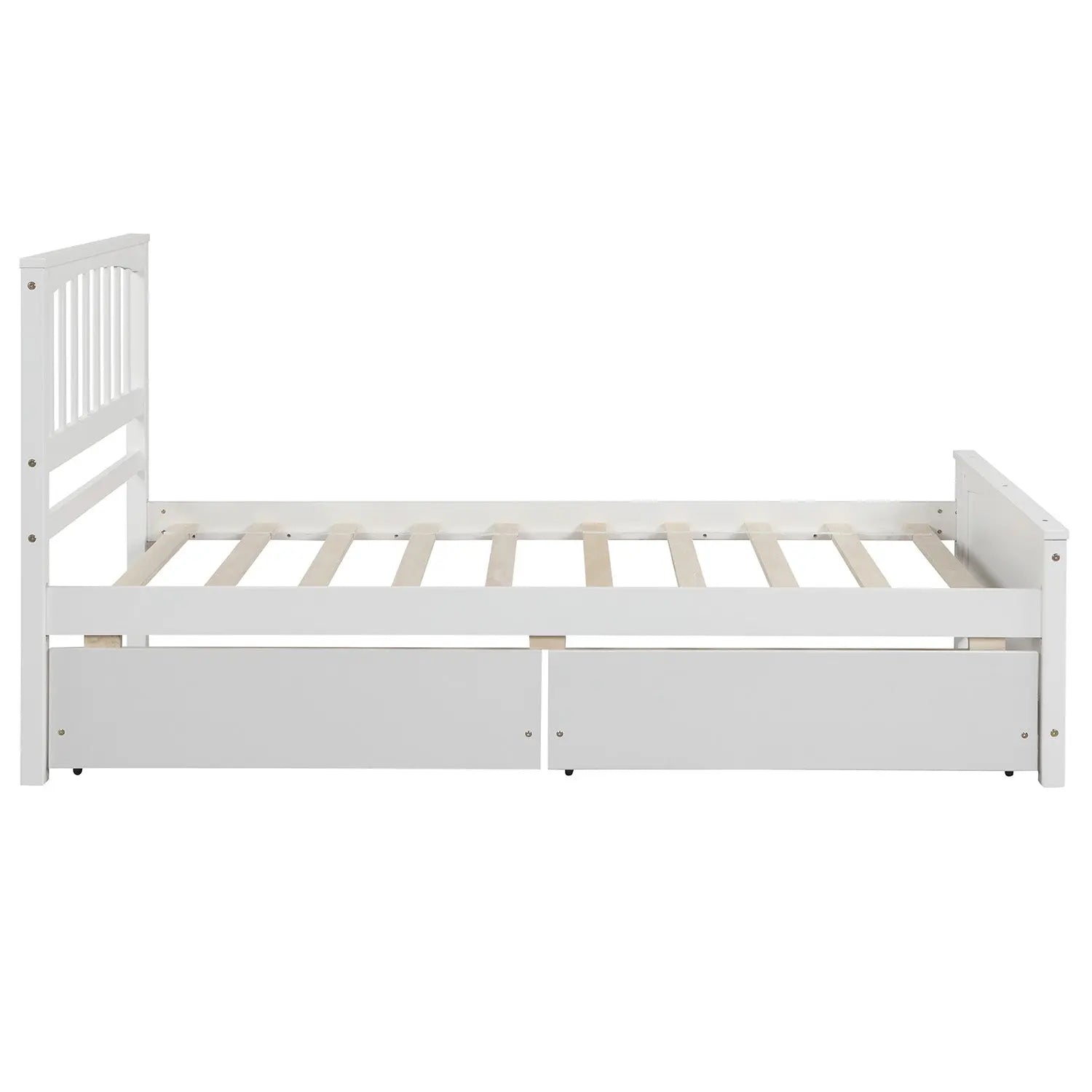 Bellemave® Twin Size Wood Platform Bed with Two Drawers - Bellemave