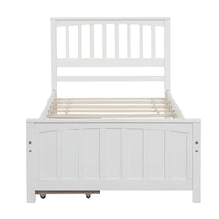 Bellemave® Twin Size Wood Platform Bed with Two Drawers - Bellemave