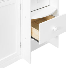 Bellemave® Twin Size Wooden Loft Bed with Desk, Drawers & Cabinets - Bellemave