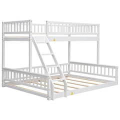 Bellemave® Twin XL over Queen Bunk Bed with Ladder and Guardrails - Bellemave