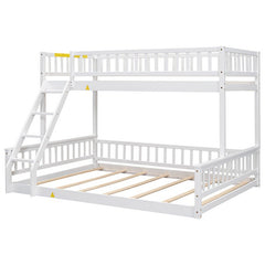 Bellemave® Twin XL over Queen Bunk Bed with Ladder and Guardrails - Bellemave