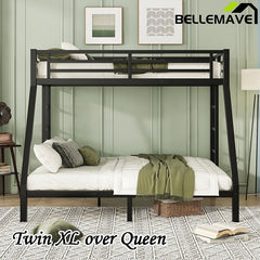 Bellemave® Twin XL over Queen Metal Bunk Bed (Enhanced Slats) - Bellemave