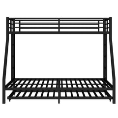 Bellemave® Twin XL over Queen Metal Bunk Bed with Trundle for Kids, Teens & Adults, Black - Bellemave