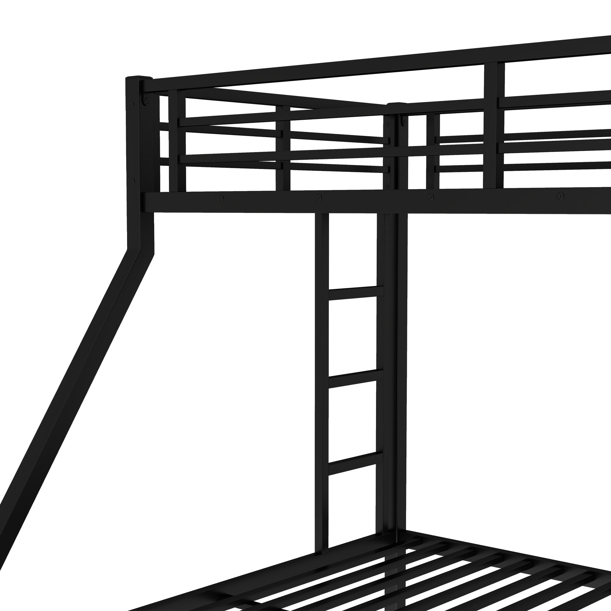 Bellemave® Twin XL over Queen Metal Bunk Bed with Trundle for Kids, Teens & Adults, Black - Bellemave