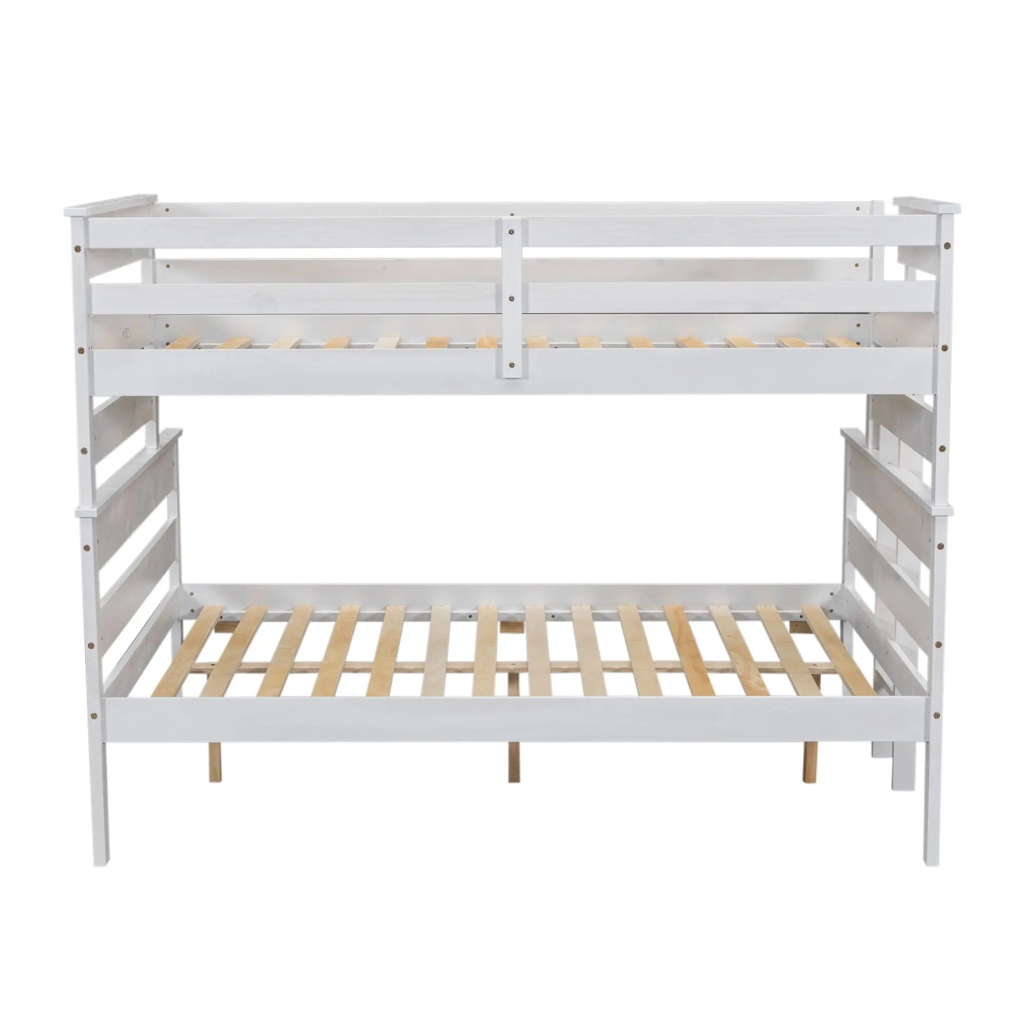 Bellemave® Twin XL over Queen Wood Bunk Bed with Ladder - Bellemave