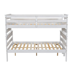 Bellemave® Twin XL over Queen Wood Bunk Bed with Ladder - Bellemave
