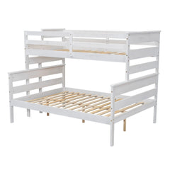 Bellemave® Twin XL over Queen Wood Bunk Bed with Ladder - Bellemave