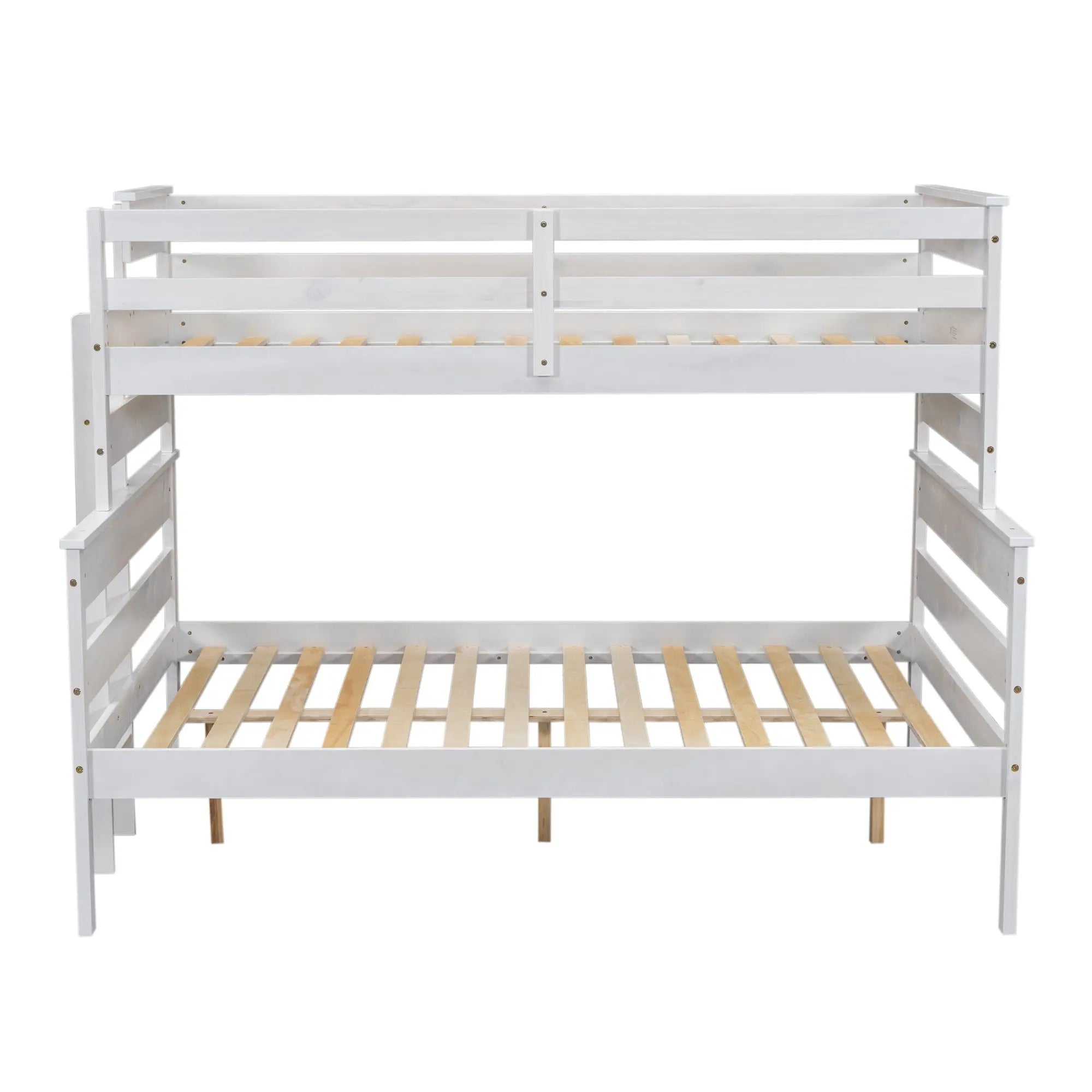 Bellemave® Twin XL over Queen Wood Bunk Bed with Ladder - Bellemave