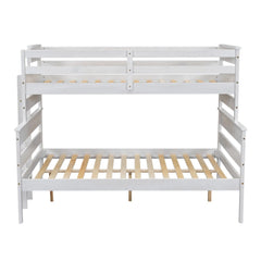 Bellemave® Twin XL over Queen Wood Bunk Bed with Ladder - Bellemave
