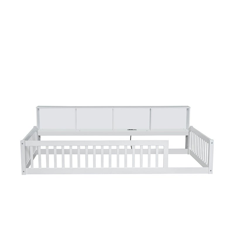 Bellemave® Twin XL Size Wood Daybed with Storage Cabinets and USB Ports - Bellemave