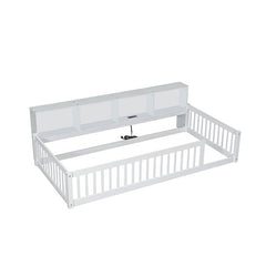 Bellemave® Twin XL Size Wood Daybed with Storage Cabinets and USB Ports - Bellemave