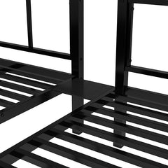 Bellemave® Twin XL/Twin over Twin & Twin Metal Triple Bunk Bed for 3 - Bellemave