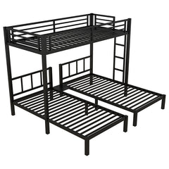 Bellemave® Twin/Twin XL Over Twin&Twin Metal Triple Bunk Bed - Bellemave