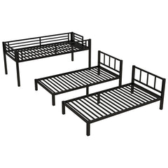 Bellemave® Twin/Twin XL Over Twin&Twin Metal Triple Bunk Bed - Bellemave