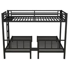 Bellemave® Twin/Twin XL Over Twin&Twin Metal Triple Bunk Bed - Bellemave