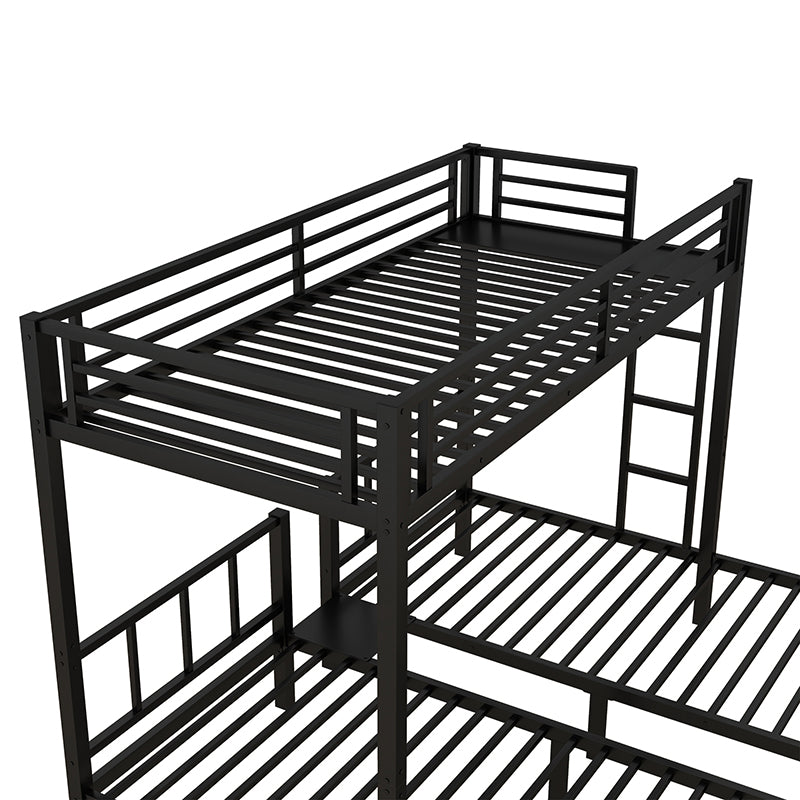 Bellemave® Twin/Twin XL Over Twin&Twin Metal Triple Bunk Bed - Bellemave