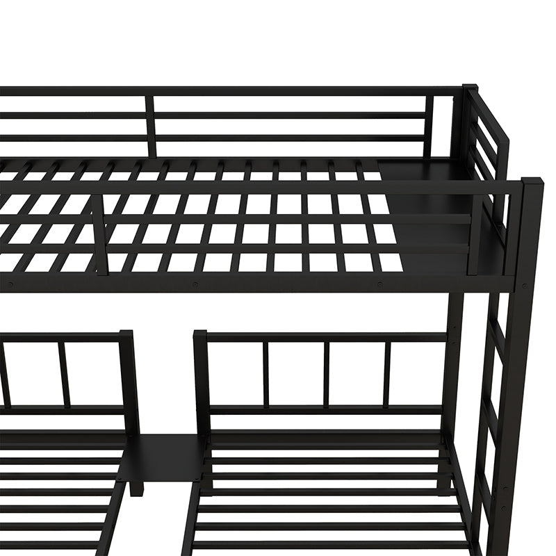 Bellemave® Twin/Twin XL Over Twin&Twin Metal Triple Bunk Bed - Bellemave