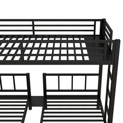 Bellemave® Twin/Twin XL Over Twin&Twin Metal Triple Bunk Bed - Bellemave
