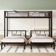 Bellemave® Twin/Twin XL Over Twin&Twin Metal Triple Bunk Bed - Bellemave