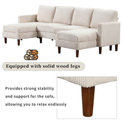 Bellemave® U - Shaped Sponge - filled Cushion Combination Sofa - Bellemave