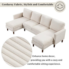 Bellemave® U - Shaped Sponge - filled Cushion Combination Sofa - Bellemave