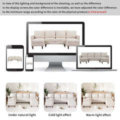 Bellemave® U - Shaped Sponge - filled Cushion Combination Sofa - Bellemave