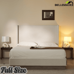Bellemave® Upholstered Bed Frame with Headboard, Wood Base Floor Platform Beds, No Box Spring Needed No Noise - Bellemave