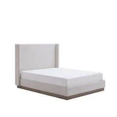 Bellemave® Upholstered Bed Frame with Headboard, Wood Base Floor Platform Beds, No Box Spring Needed No Noise - Bellemave