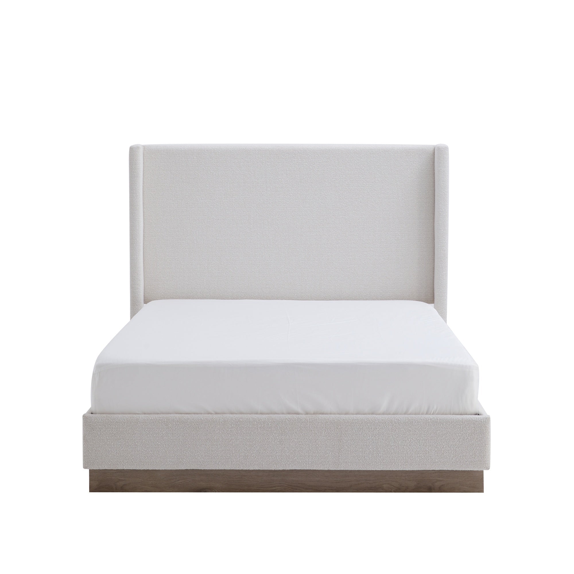 Bellemave® Upholstered Bed Frame with Headboard, Wood Base Floor Platform Beds, No Box Spring Needed No Noise - Bellemave