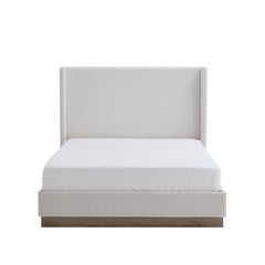 Bellemave® Upholstered Bed Frame with Headboard, Wood Base Floor Platform Beds, No Box Spring Needed No Noise - Bellemave