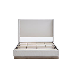 Bellemave® Upholstered Bed Frame with Headboard, Wood Base Floor Platform Beds, No Box Spring Needed No Noise - Bellemave
