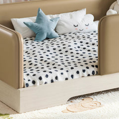 Bellemave® Upholstered Montessori Floor Bed with Removable Guardrails, Faux Leather Low Profile Platform Bed - Bellemave