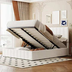 Bellemave® Upholstered Platform Bed with A Hydraulic Storage System - Bellemave