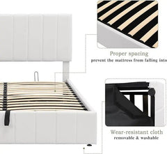 Bellemave® Upholstered Platform Bed with A Hydraulic Storage System - Bellemave