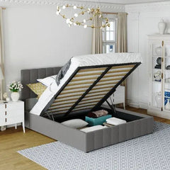 Bellemave® Upholstered Platform Bed with A Hydraulic Storage System - Bellemave