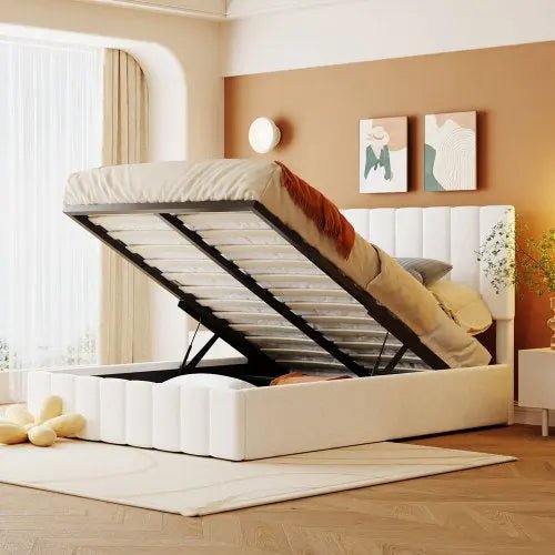 Bellemave® Upholstered Platform Bed with A Hydraulic Storage System - Bellemave